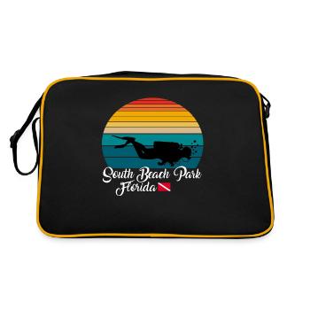 South Beach Park Floride Plongée - Sac Retro - noir/or - Dos