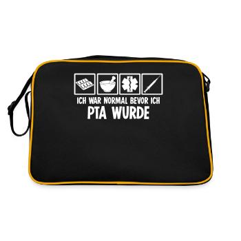 PTA Pharmazie Apotheke - Retro Tasche - Schwarz/Gold - Hinten
