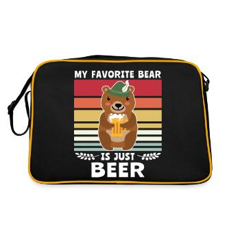 Bière Ours Dictons de bière Boozing Toasts - Sac Retro - noir/or - Dos