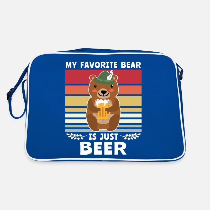Beer Bear Beer Sayings Boozing Toasts Retro Bag