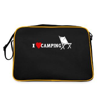 Camping Campingplatz Campen - Retro Bag - black/gold - Back