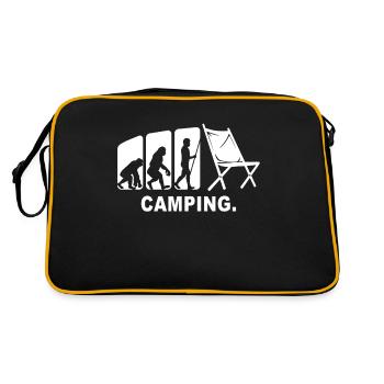 Camping Campingplatz Campen - Retro Bag - black/gold - Back
