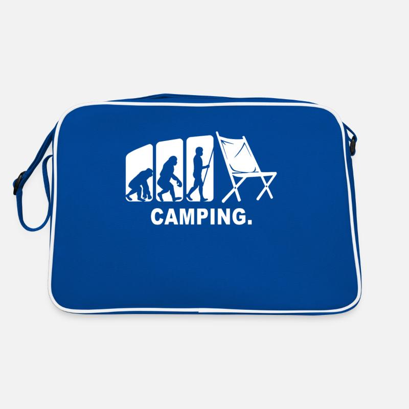 Camping Campingplatz Campen Retro Tasche