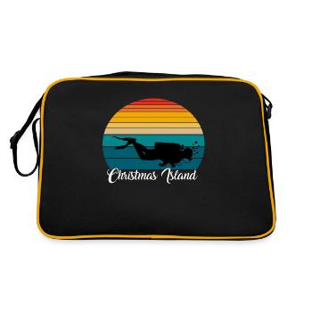 Cadeau de plongée sous-marine sur l’île Christmas - Sac Retro - noir/or - Dos