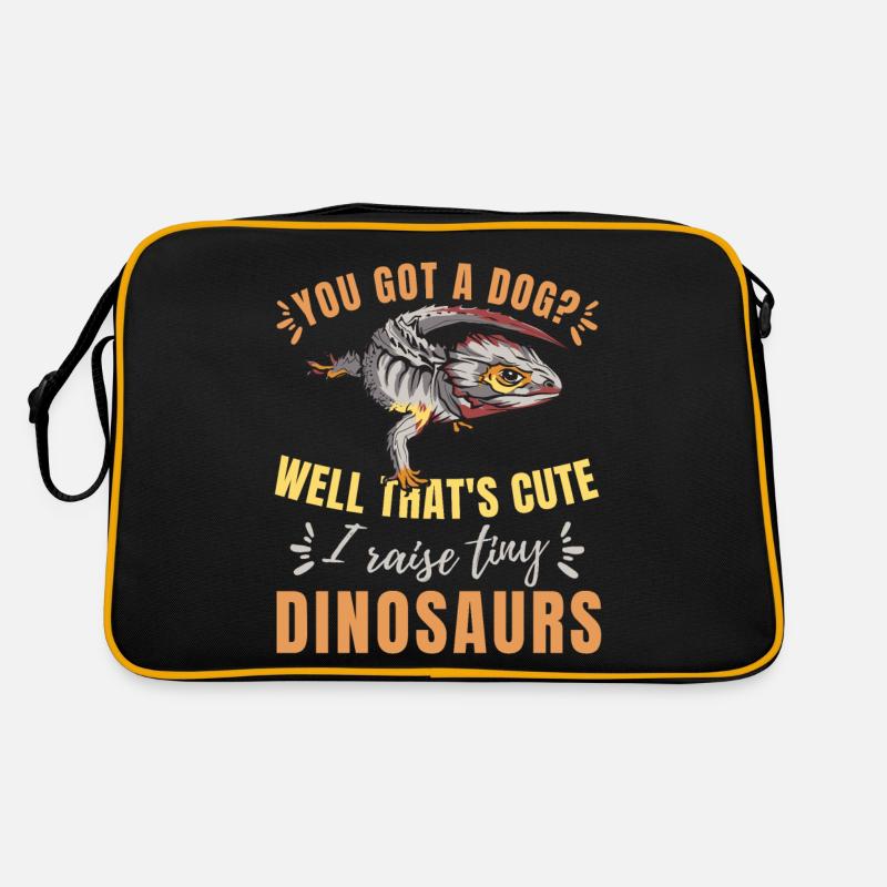 I show Tiny Dinosaur Lizard Geckos Reptile Retro Bag