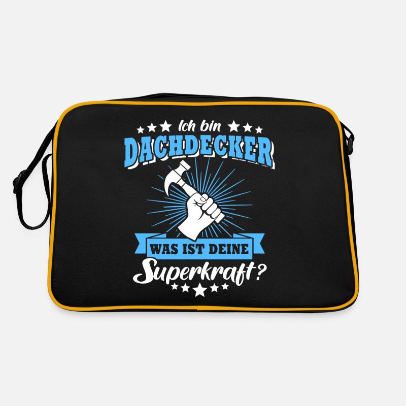 Dachdecker Beruf Dachdecken Retro Tasche