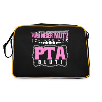 PTA Witz Apothker Apotheke - Retro Tasche - Schwarz/Gold - Hinten