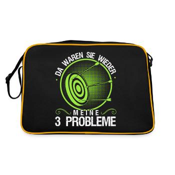 3D Bogensport Langbogen Bogenschießen - Retro Tasche - Schwarz/Gold - Hinten