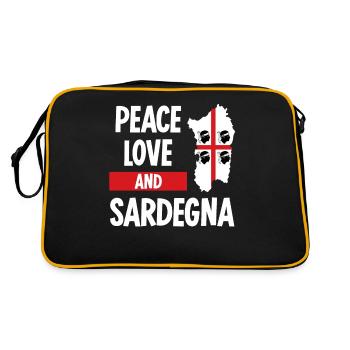 Sardaigne Sardaigne Drapeau Sardaigne - Sac Retro - noir/or - Dos