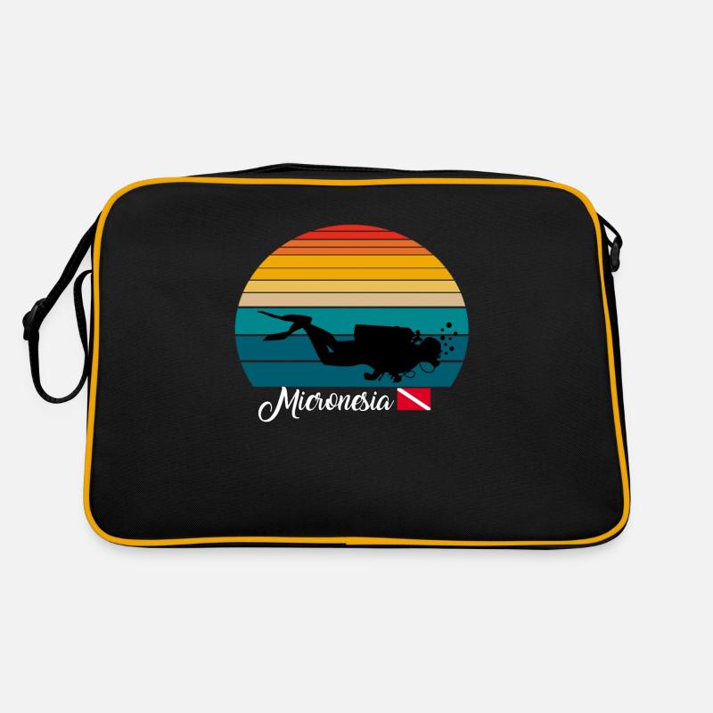 Micronesia Scuba Diving Gift Retro Tasche