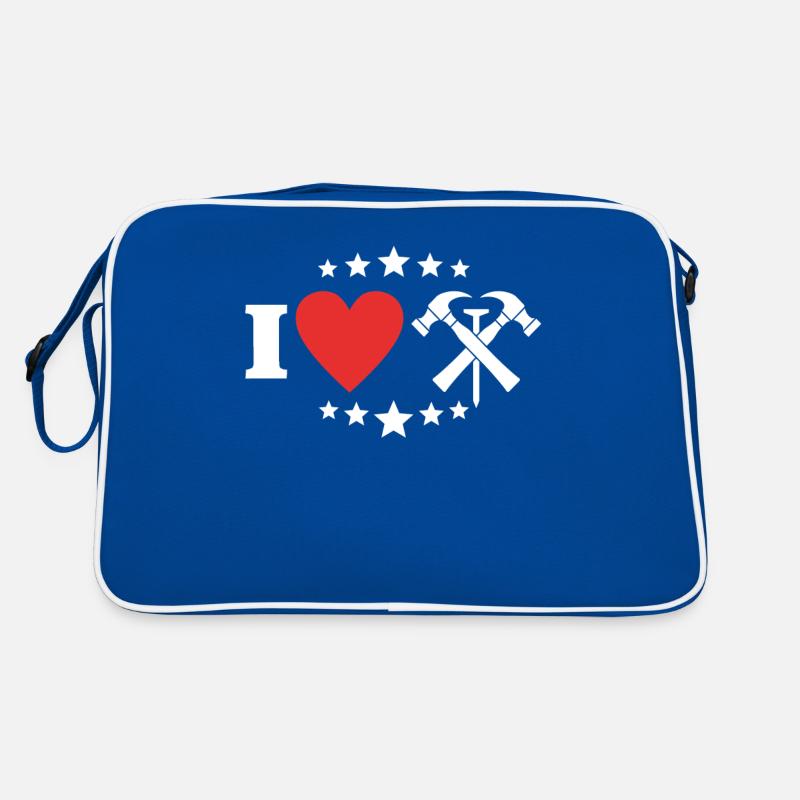 Dachdecker Liebe I Love Dachdecken Retro Tasche