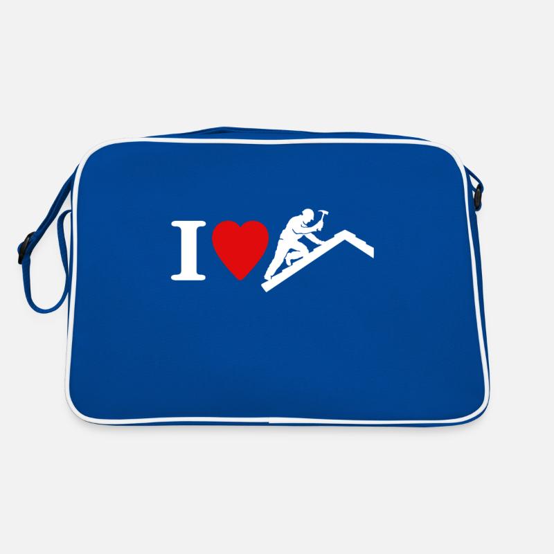 Dachdecker Liebe I Love Dachdecken Retro Tasche