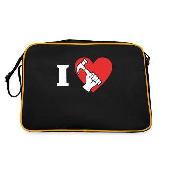 Roofer Love I Love Roofing - Retro Bag - black/gold - Back