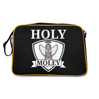 Holey Moley Animal Pun Mole Lover Maulw - Sac Retro - noir/or - Dos