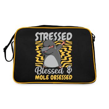 Mole Possessed Animal Mole Lovers Mole - Retro Bag - black/gold - Back
