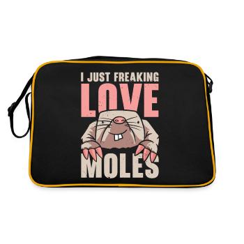 J’adore les taupes animal mole whisperer - Sac Retro - noir/or - Dos