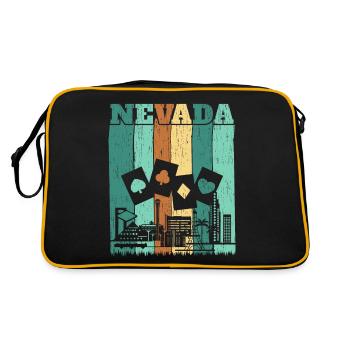Nevada États-Unis État d’Amérique Nevadan Carson City - Sac Retro - noir/or - Dos