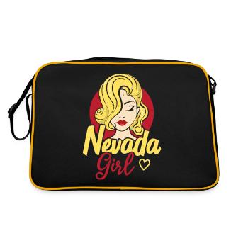 Nevada Girl États-Unis État d’Amérique Nevadan Carson City - Sac Retro - noir/or - Dos