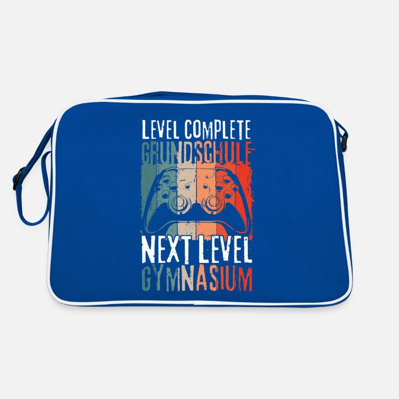 Level Complete Grundschule Einschulung Gymnasium Retro Tasche