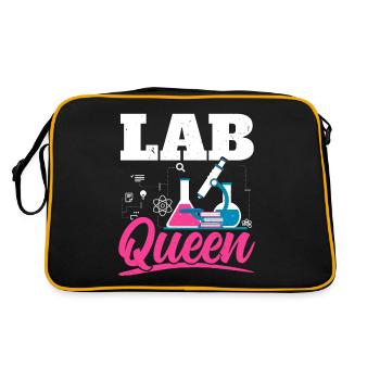 Laboratory Queen Biologist Science Teacher Biolog - Retro Bag - black/gold - Back