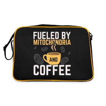 Powered by mitochondria and coffee Caffeine W - Retro Bag - black/gold - Back