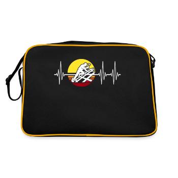 Roofer ECG roofing heart line - Retro Bag - black/gold - Back