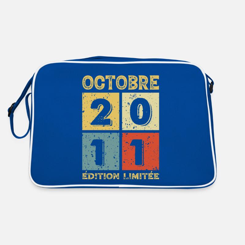 Né En 2011 Octobre Anniversaire Sac Retro