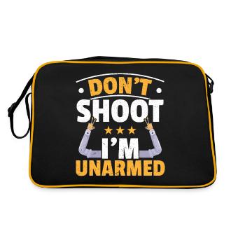 Nicht schießen, ich bin unbewaffnet Amputierter Am - Retro Tasche - Schwarz/Gold - Hinten