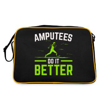 Amputees make it better Amputation Amputated - Retro Bag - black/gold - Back