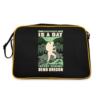 Happiness is spent Bend Oregon Park hiking - Retro Bag - black/gold - Back