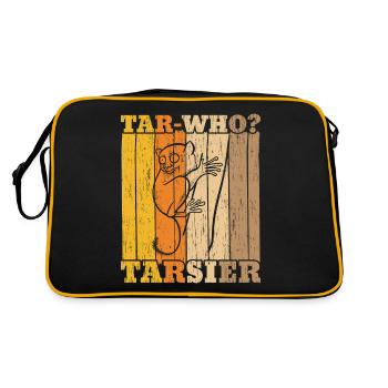 Tar-Who Tarsier Wild Animal Tarsier Whisperer - Retro Bag - black/gold - Back