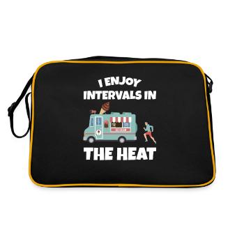 I Enjoy Intervals In The Heat, Marathon Runner - Retro Bag - black/gold - Back