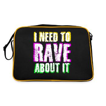 Raver Festival Techno Rave - Sac Retro - noir/or - Dos