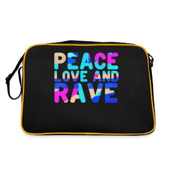 Raver Festival Hardtekk Techno Rave - Sac Retro - noir/or - Dos