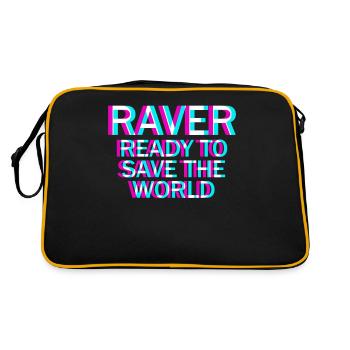 Raver Techno Rave Hardtekk - Retro Bag - black/gold - Back