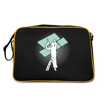 Installateur de cloisons sèches pour cloisons sèches - Sac Retro - noir/or - Dos