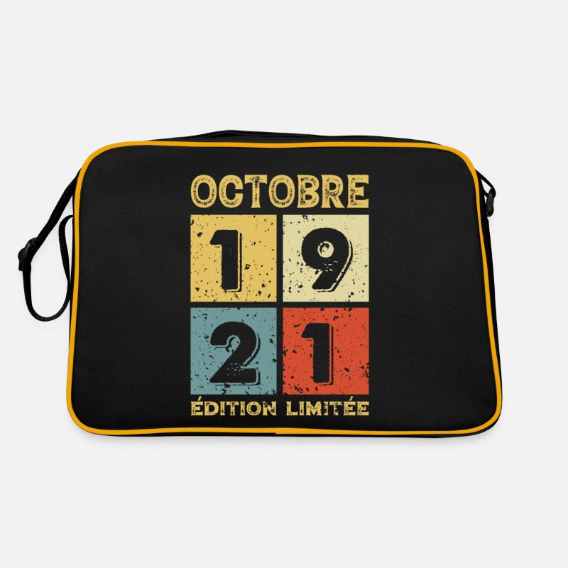 Octobre 1921 Édition Limitée - Sac Retro - noir/or
