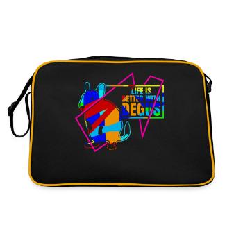 Degu Deguspruch Degus - Retro Bag - black/gold - Back