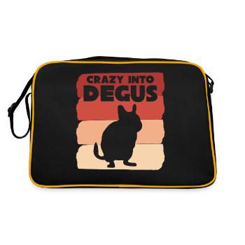 Degu Saying Degus - Retro Bag - black/gold - Back