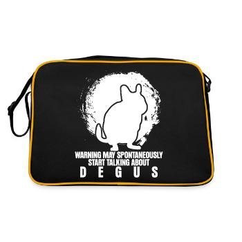 Degu Saying Degus - Retro Bag - black/gold - Back