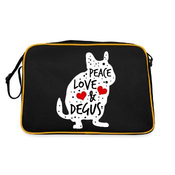 Degu Cute Degus - Retro Bag - black/gold - Back