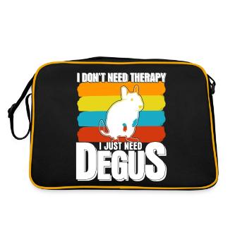 Degu Therapy Degus - Retro Bag - black/gold - Back