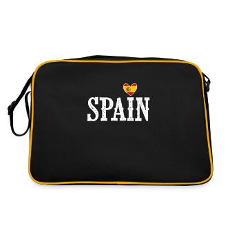 Spanien - Retro Tasche - Schwarz/Gold - Hinten