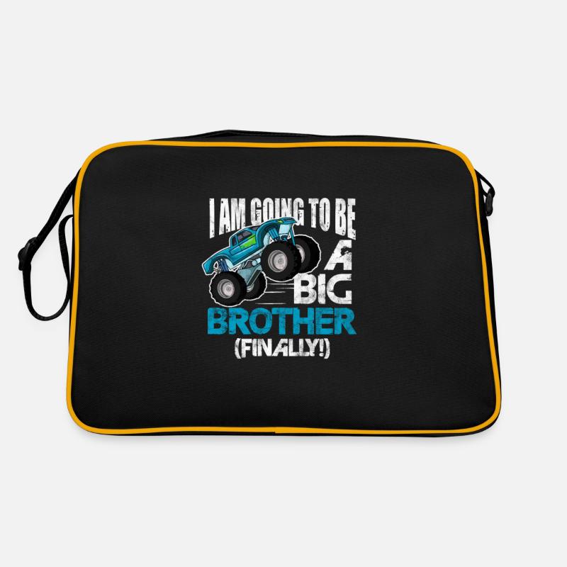 Grosser Bruder - Retro Tasche - Schwarz/Gold