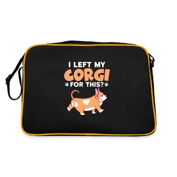 Corgi - Retro Tasche - Schwarz/Gold - Hinten