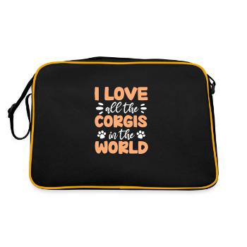 Corgi - Retro Tasche - Schwarz/Gold - Hinten