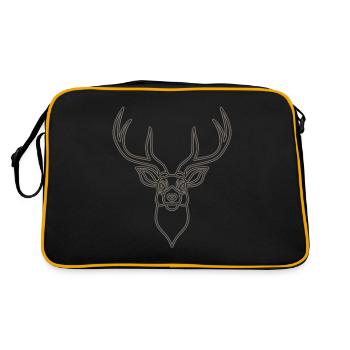 Bois de cerf rouge avec des bois de cerf - Sac Retro - noir/or - Dos