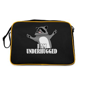 Racoon Free Hugs Underhugged Embrassez-moi - Sac Retro - noir/or - Dos