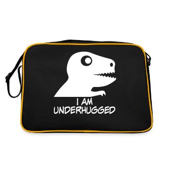 Dinosaur Free Hugs Underhugged Hug me - Retro Bag - black/gold - Back