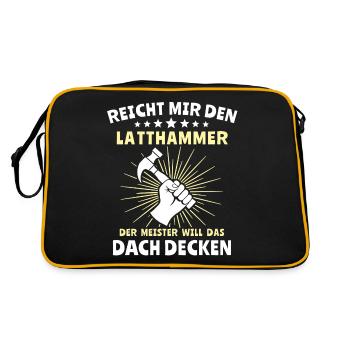 Dachdecker Dachspengler Dachklempner - Retro Tasche - Schwarz/Gold - Hinten